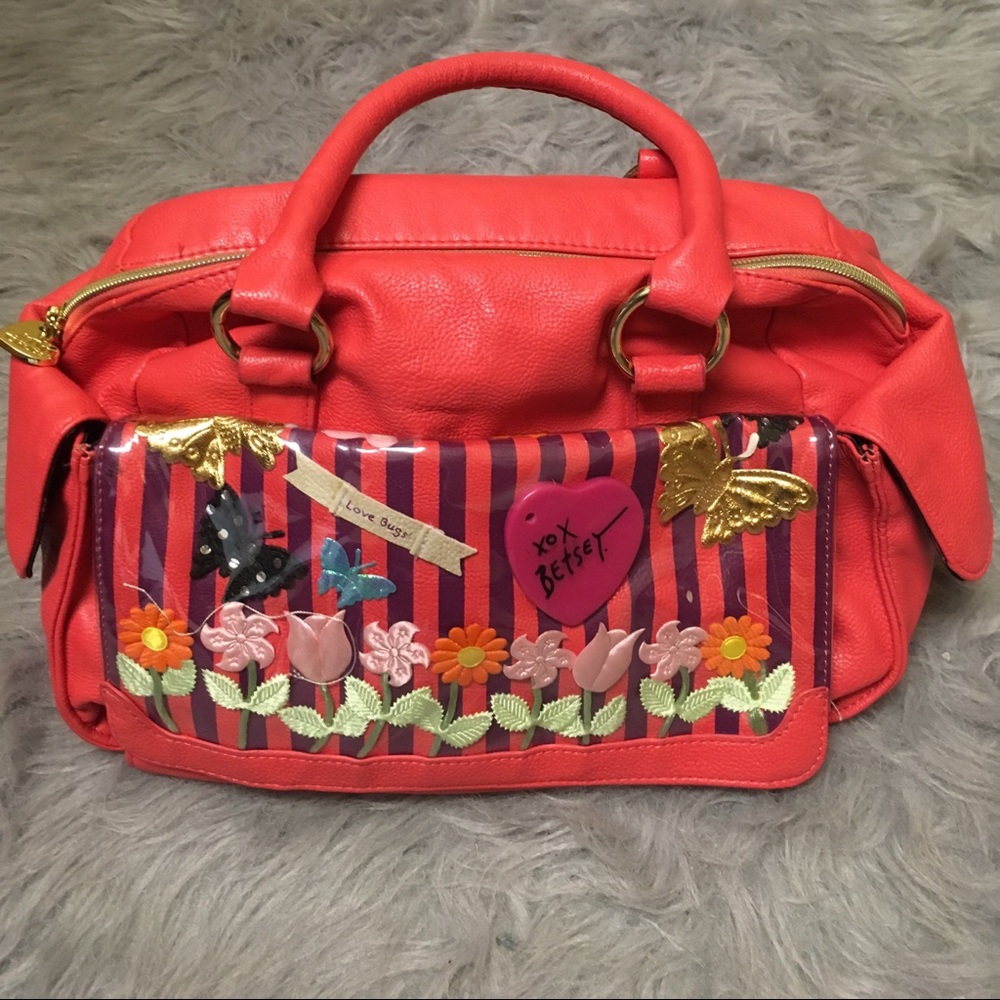 Coral Betsy Johnson Purse